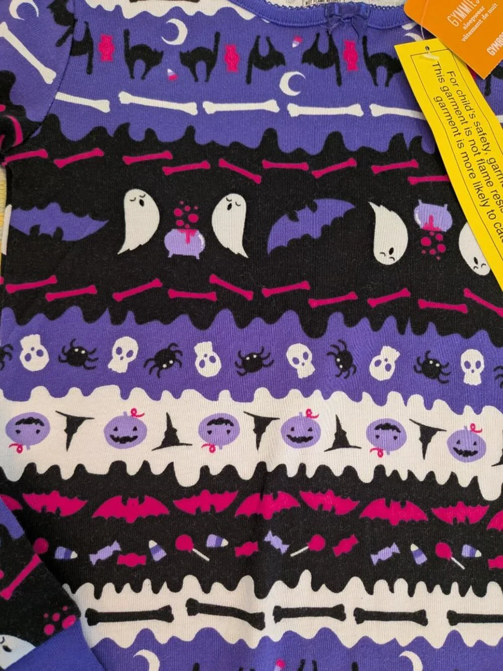 NWT Gymboree Girls' Size 8 Halloween Fair Isle 2-Piece Cotton Pajamas Gymmies Pu